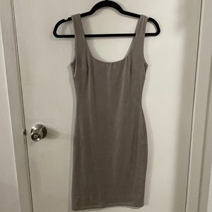 Faux Suede Stone midi dress - size small - worn 1x